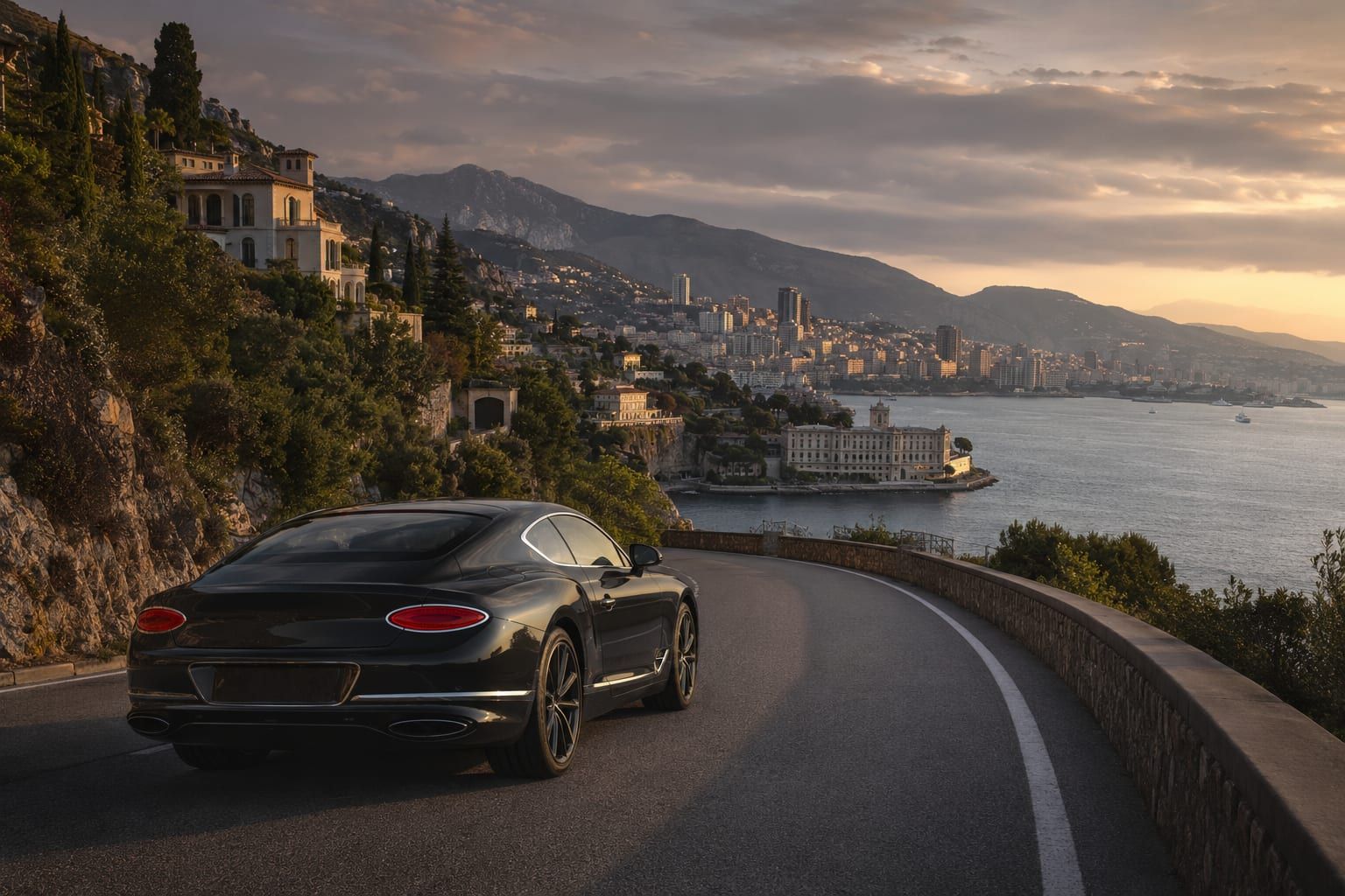 An editorial view along the Nice to Monaco driving route.