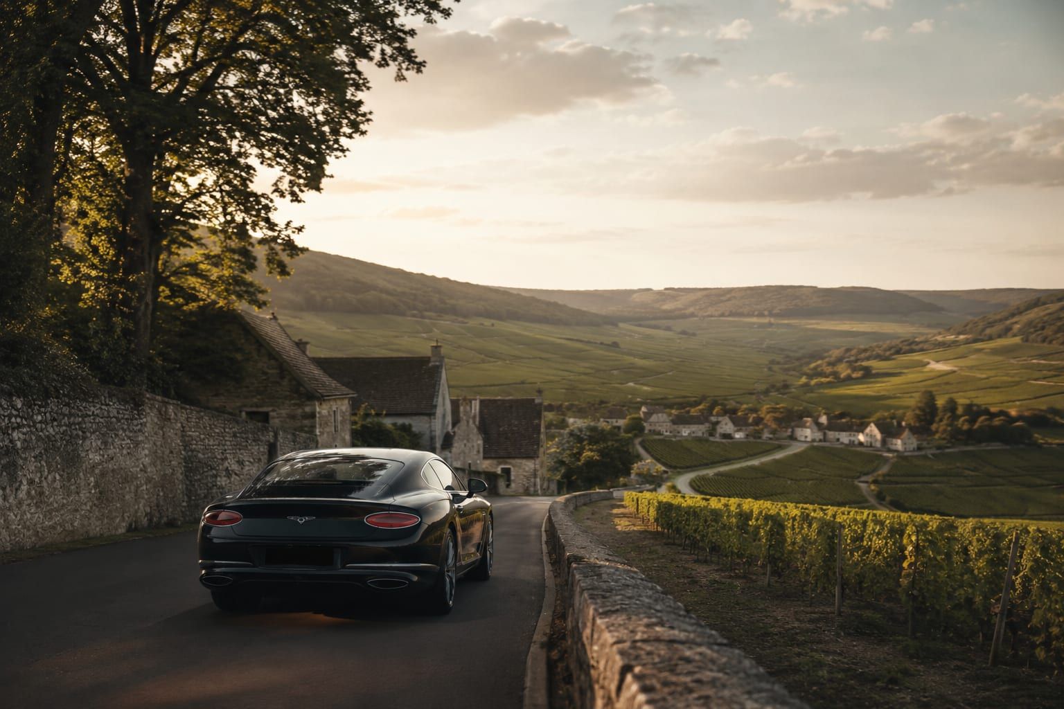 An editorial view along the Paris to Champagne driving route.