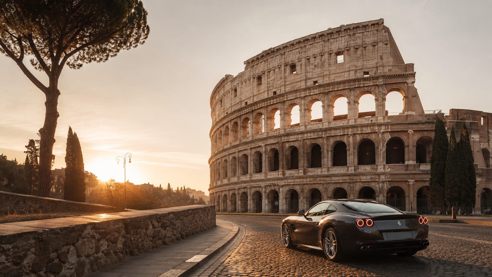 Lake Como to Rome — driving route